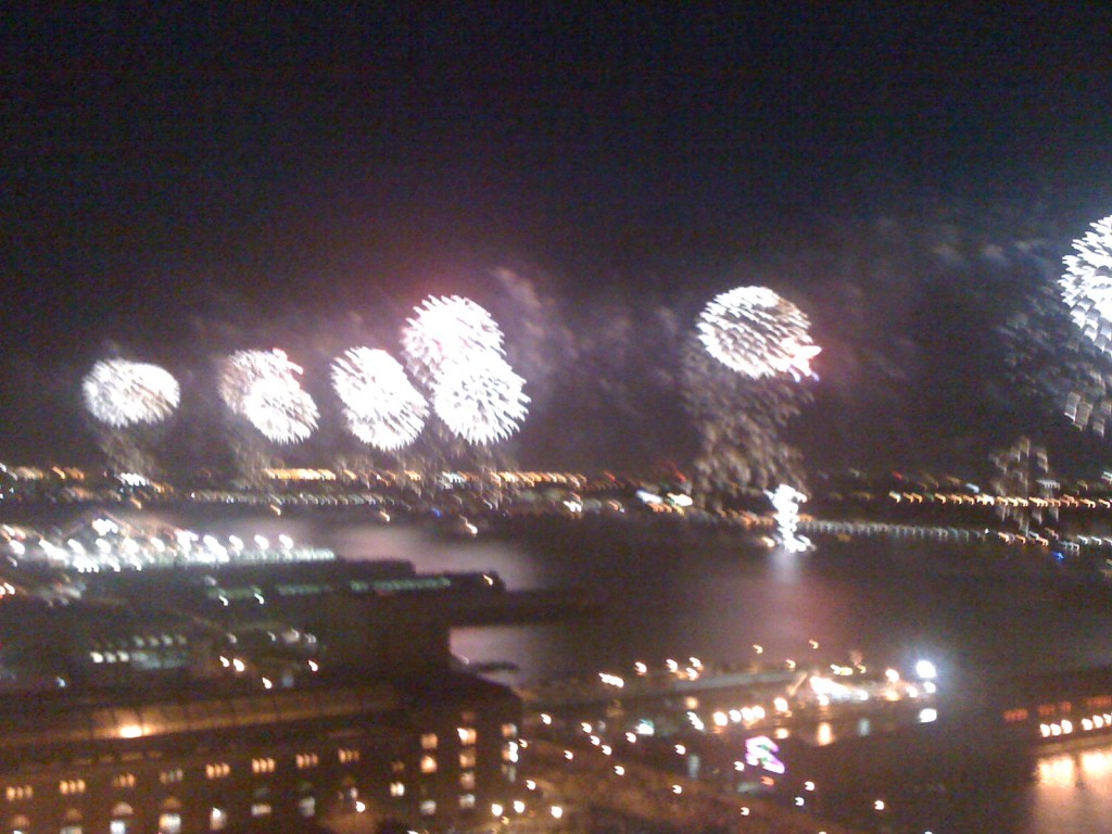 Fireworks over the Hudson River